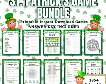 St Patrick's Day Games | St Patricks Games | St Patty's Day Game | St Patricks Party Games | Printable St Patricks Games Kids Teens Adults