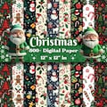 800+ Christmas Digital Paper Bundle, Christmas Season Paper, Christmas Scrapbook, Santa, Snowflake, Christmas Tree, Reindeer, Commercial Use
