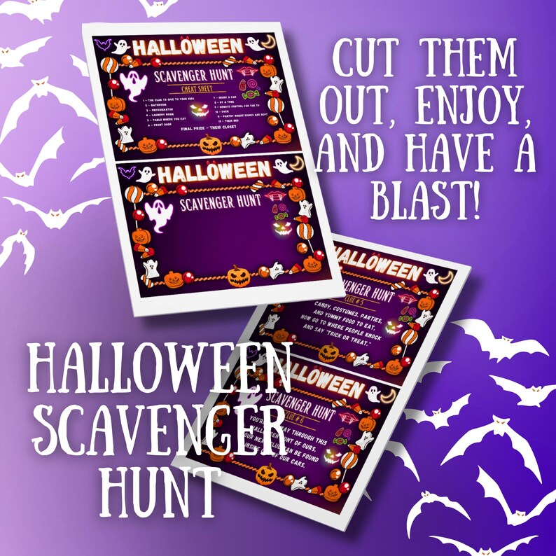 Halloween Scavenger Hunt | Fun Indoor & Outdoor Treasure Hunt for Kids ...