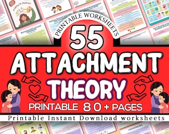 Attachment Theory Worksheets, Healing Workbook, Self Love Journal (A4 US Letter)