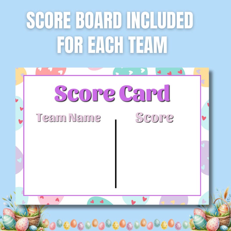 Easter Family Feud Game | Fun Easter Trivia for Kids & Adults | Printable Easter Party Game | Holiday Game Night | Easter Team Challenge image 4