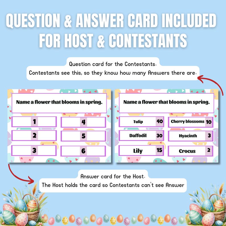 Easter Family Feud Game | Fun Easter Trivia for Kids & Adults | Printable Easter Party Game | Holiday Game Night | Easter Team Challenge image 2