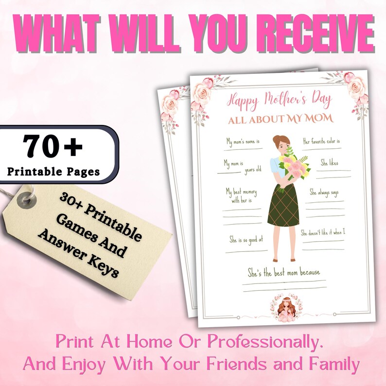 Mother's Day Games Bundle | Printable Party Games for Mom | Fun Mother ...