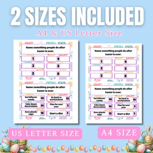 Easter Family Feud Game | Fun Easter Trivia for Kids & Adults | Printable Easter Party Game | Holiday Game Night | Easter Team Challenge image 3