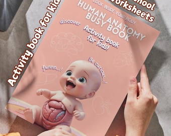 Human Anatomy Busy Book Printable | Preschool Worksheets & Toddler Activities | Homeschool Curriculum and Early Learning Anatomy Resources