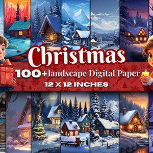 100+ Christmas Digital Paper, Christmas Scrapbook Papers, Christmas PNG, Christmas Backgrounds, Christmas Scenes, Christmas Wallpaper PNGs