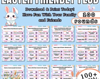 Easter Family Feud Game | Fun Easter Trivia for Kids & Adults | Printable Easter Party Game | Holiday Game Night | Easter Team Challenge