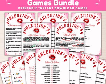 Galentine's Party Games | Galentines Games | Valentines Day Games | Valentines Game | Galantines Printable Game | Valentines Games Printable