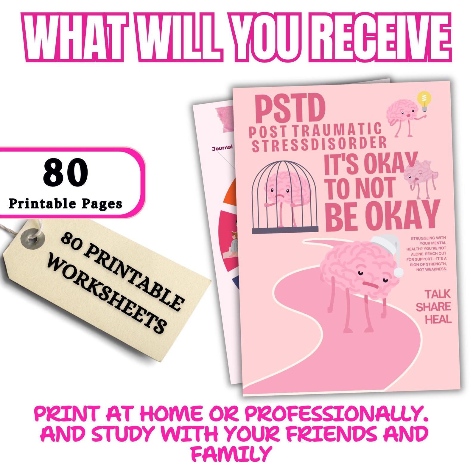 PTSD Worksheets Printable, Post Traumatic Stress Disorder Workbook ...