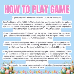 Easter Family Feud Game | Fun Easter Trivia for Kids & Adults | Printable Easter Party Game | Holiday Game Night | Easter Team Challenge image 7