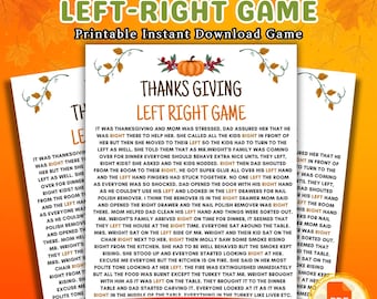 Thanksgiving Left Right Game, Thanksgiving Games, Friendsgiving Games, Thanksgiving Party Game, Pass The Present, Pass The Gift Game, Pdf