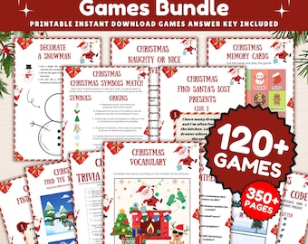 120+ Christmas Games Bundle, Christmas Party Games, School Christmas Game, Christmas Games Printable, Office Christmas,Family Christmas Game