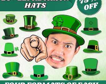 Leprechaun Hat Add Your Own Face | St. Patrick’s Day Photo Prop | DIY Irish Costume | Fun Printable Party Accessory | Instant Download