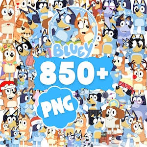 Bluey SVG PNG Mega Bundle - 850+ Bluey Family Clipart for Cricut & Silhouette, Sublimation, Stickers, Instant Download, Tshirt | Mug, Decals