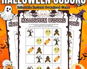 Halloween Sudoku Puzzle Game | Spooky-Themed Sudoku for All Ages | Printable Halloween Activity | Fun | Challenging Puzzle for Kids & Adults