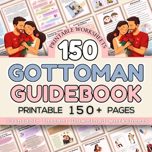 Gottman Method Workbook Printable, Couples Therapy Worksheets PDF, Relationship Guidebook, Love Maps Journal, A4 US Letter