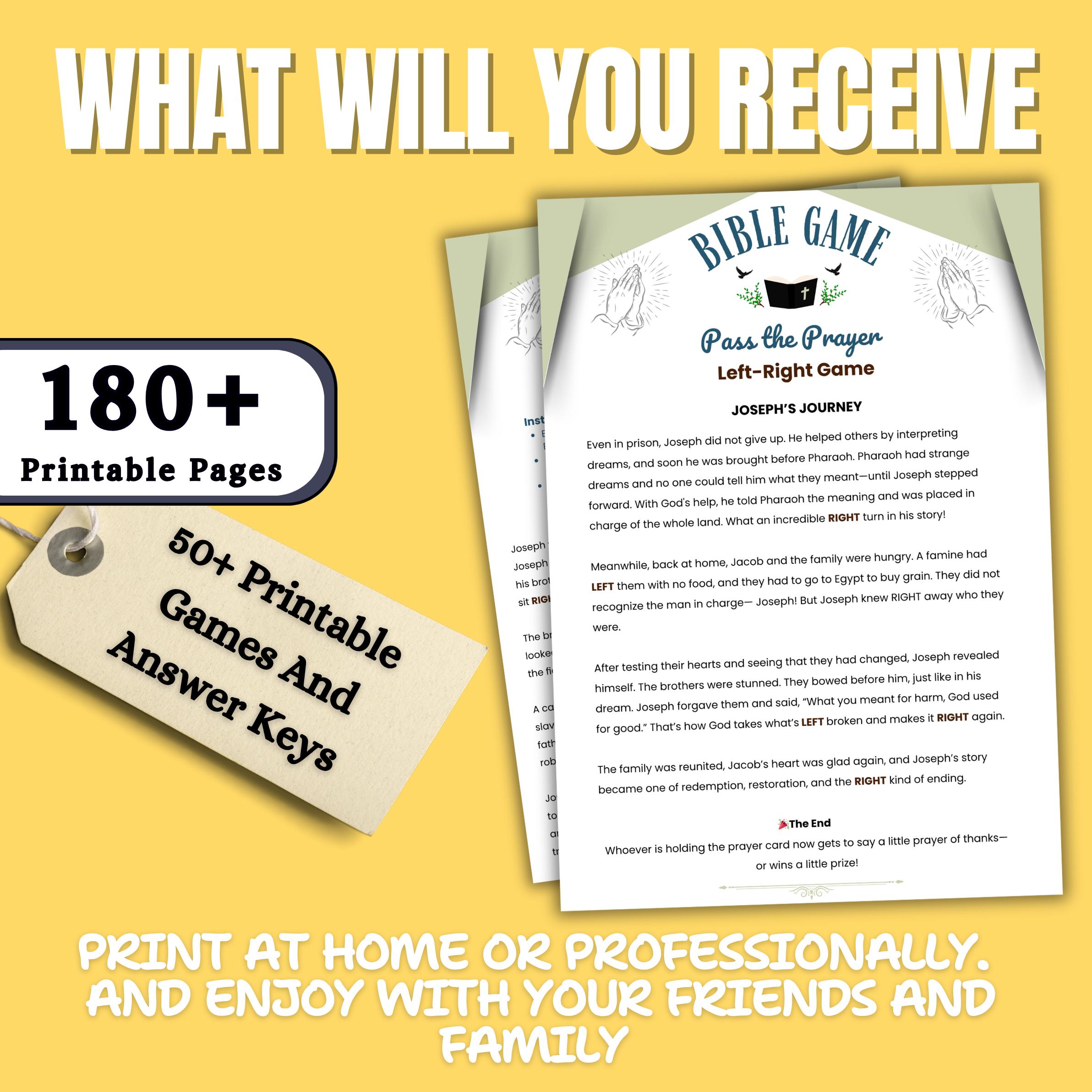 Bible Games Mega Bundle 65+ Printable Christian Games for Kids & Adults ...