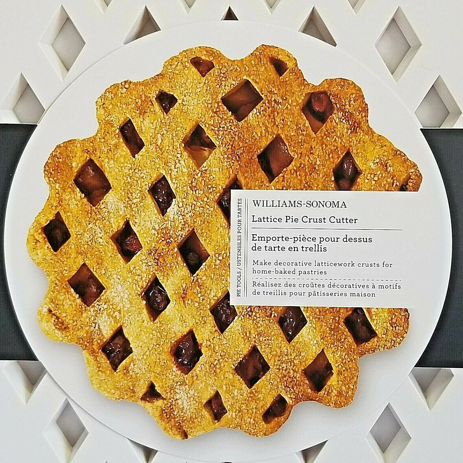 Williams Sonoma Lattice Pie Crust Cutter 12 inch Pastry Decoration Pie  Tools New