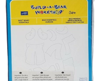 Stampin Up Build a Bear Workshop Sizzix Bigz Beary Essentials Dies New 2009