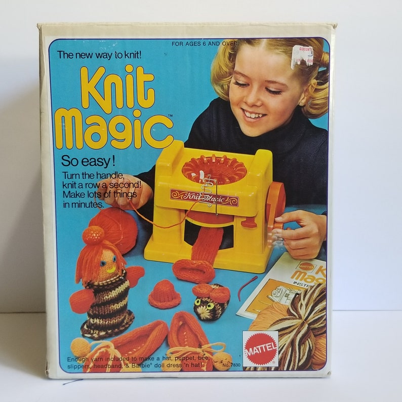 Vintage Knit Magic Mattel Retro Toy 1974 Knit machine Vintage Etsy
