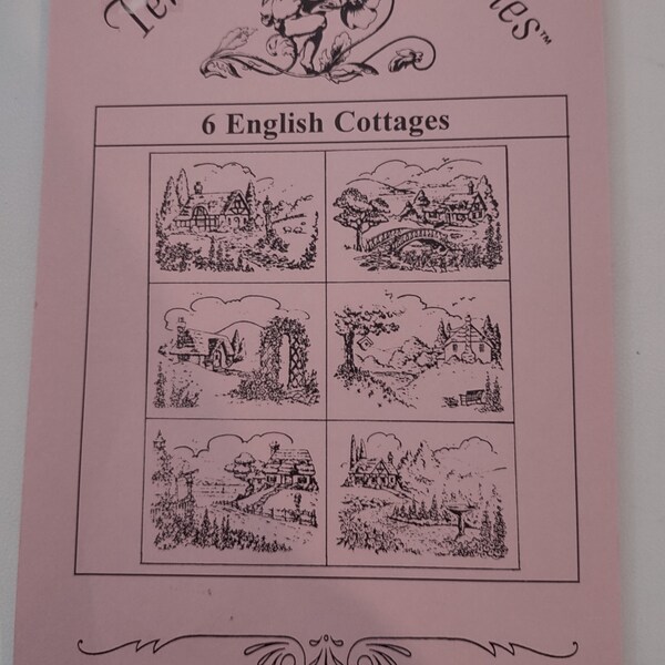 Vintage TENDER TOUCHES 6 English Cottages Pattern and Printed Fabric Item#JJ-100