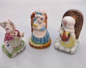 Vintage Mini Avon Small Treasures Porcelain Animal Figurines 2 inch Japan