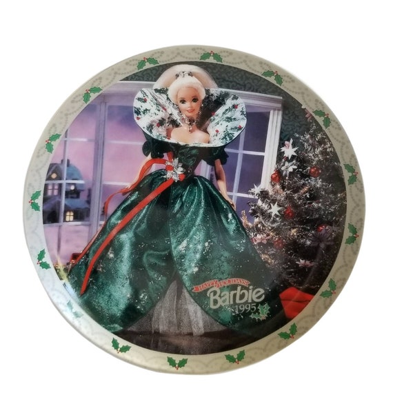 Happy Holidays Barbie 1995 Limited Edition Collectors Plate Christmas 8150 Etsy