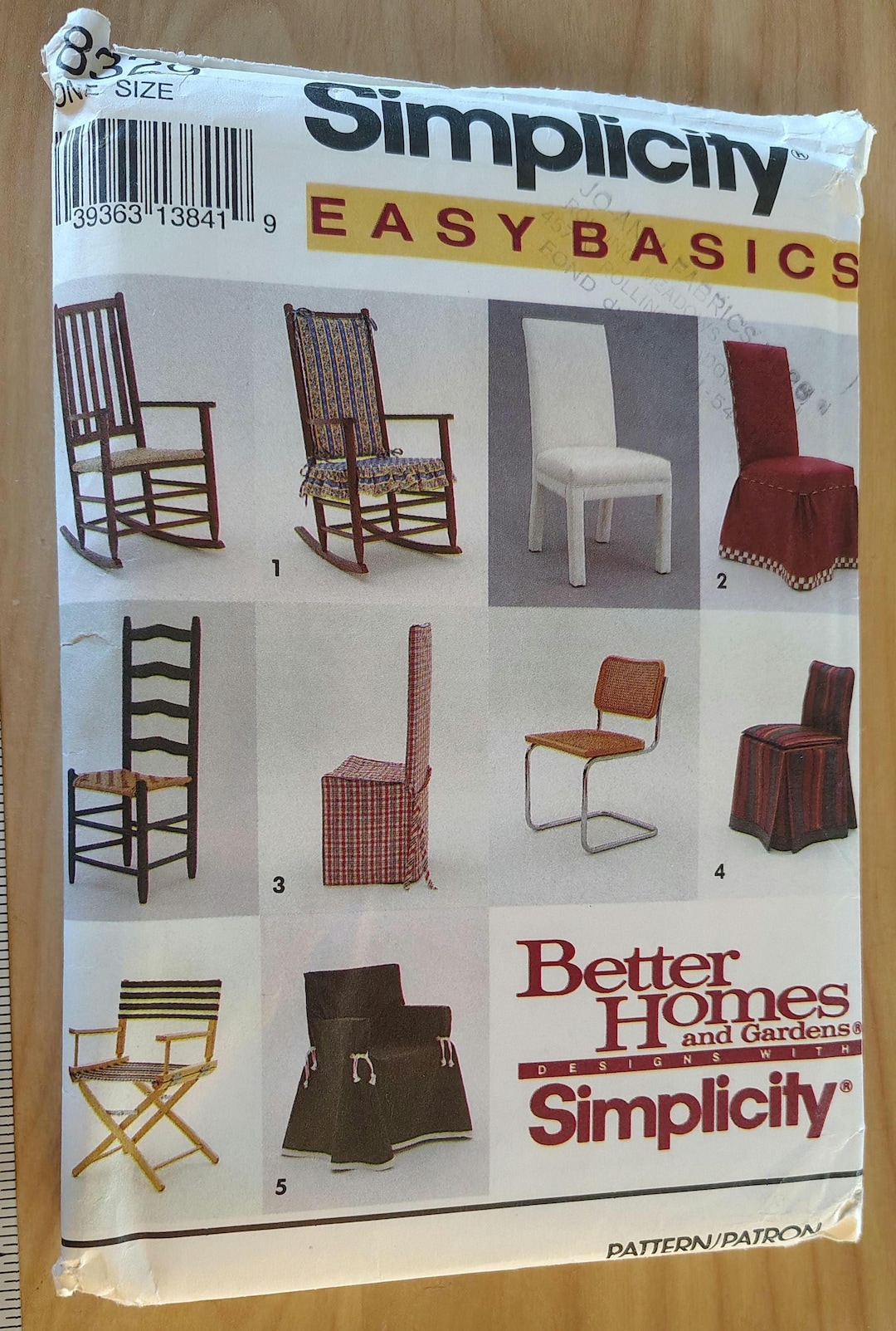 Chair Covers Pattern 8329 Simplicity Easy Basics Better Homes UNCUT - Etsy