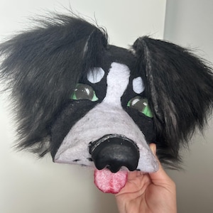 Floppy eared Border Collie Dog Mask