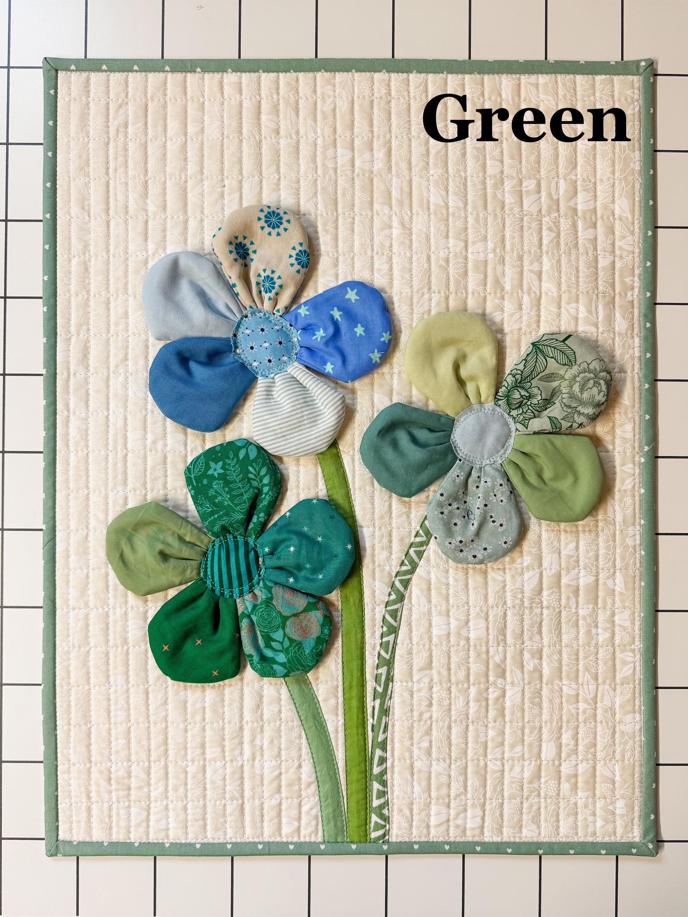 Handmade Floral Quilted Wall Hanging: 3D Scrappy Quilt Art - Etsy