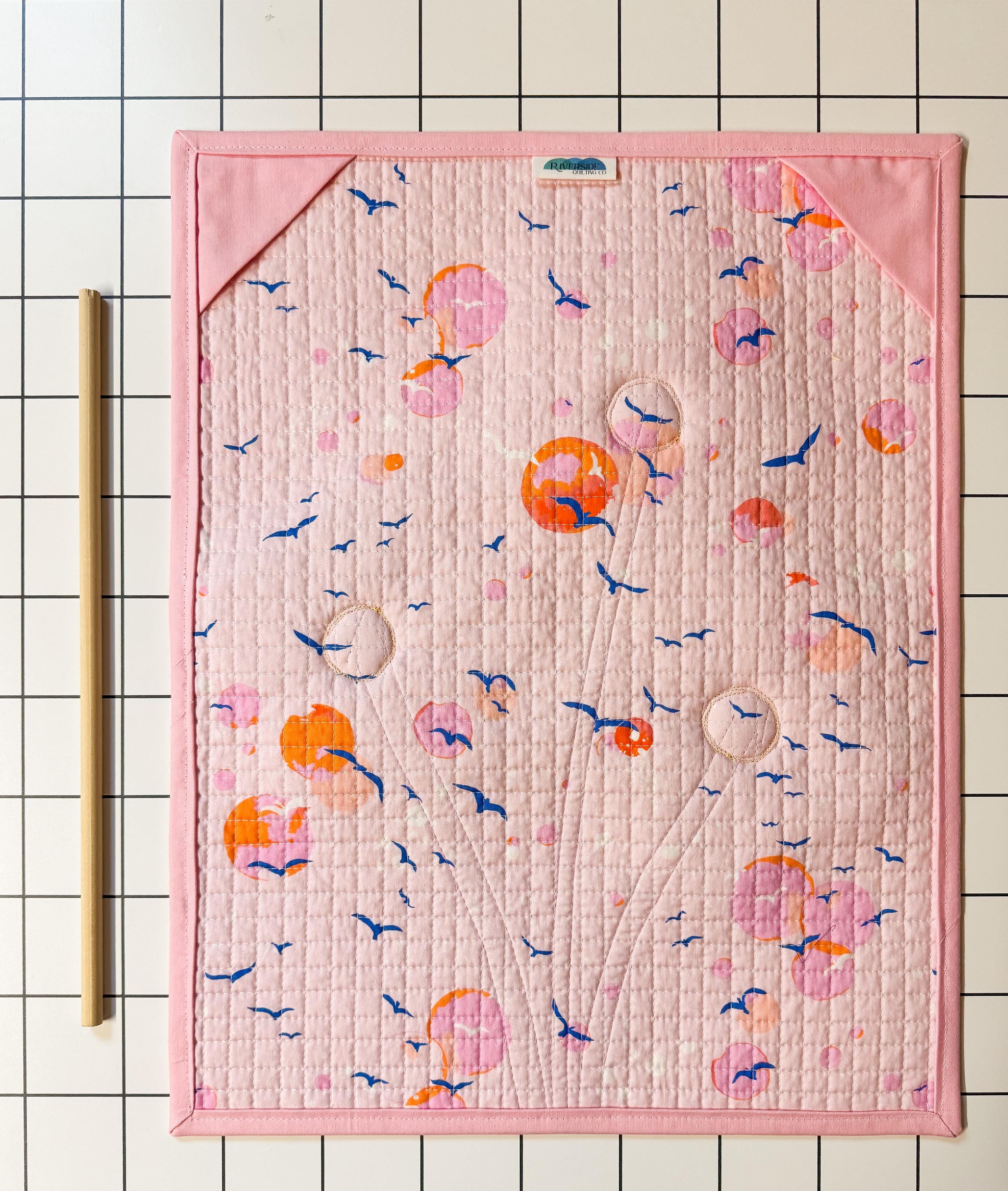Handmade Floral Quilted Wall Hanging: 3D Scrappy Quilt Art - Etsy