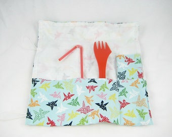 SporkSleeve (Instant Download) PDF Pattern- aGreenSleeve, Utensil Holder, Fork/Spoon Holder, School Lunch, Picnic Silverware