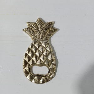 2 Bottle Opener Antique Brass,  Design Pineapple