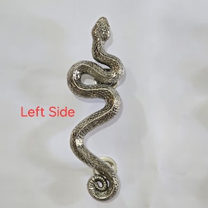 Klamka do drzwi Brass Snake: wykończenie w kolorze polerowanego niklu, 40 cm