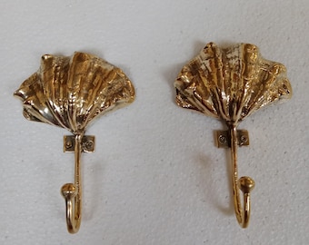 2 Kapstock de latón, llave de ropa, percha, etc., concha de 15 cm