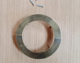 Paar antiek messing halve maan deurkruk - 15 cm keukenkasthardware