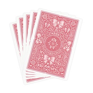 Cartes à jouer - Design rose girly, jeu de cartes, accessoires de jeux de cartes, fournitures de soirée poker, cadeau pour elle