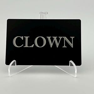 CLOWN Meme Definition Karte - Lustige Lasergravur aus Metall im Brieftaschenformat - Uriges Gag Geschenk