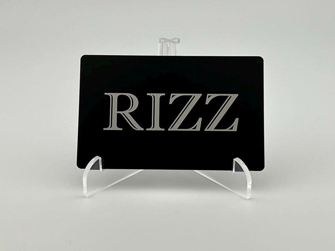 The “RIZZ” Card – Funny Meme Slang Gift | Engraved Aluminum Wallet Card ...