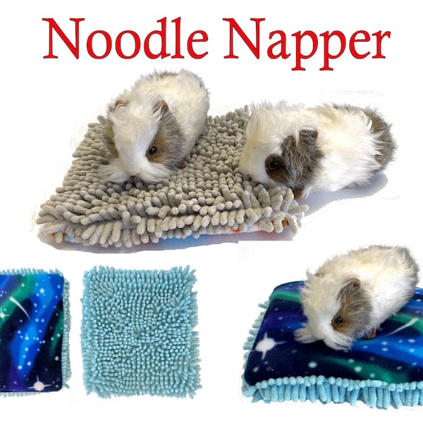 Noodle Napper, Guinea Pig Potty Pad, Pet Bed, Reversible Pillow
