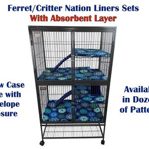 Ferret Nation - Critter Nation Fleece Cage Liners With Absorbent Layer