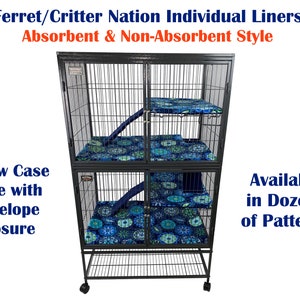 Ferret Nation - Critter Nation Fleece Cage Liner with or without Absorbent Layer