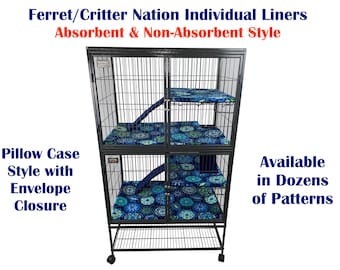 Ferret Nation - Critter Nation Fleece Cage Liner with or without Absorbent Layer