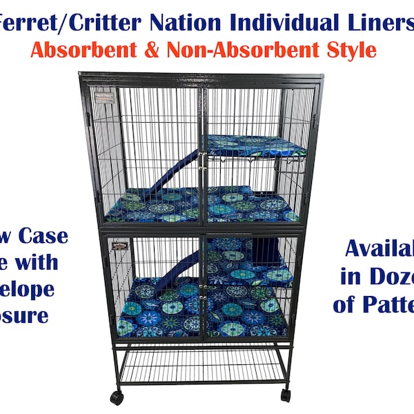 Ferret Nation - Critter Nation Fleece Cage Liner with or without Absorbent Layer