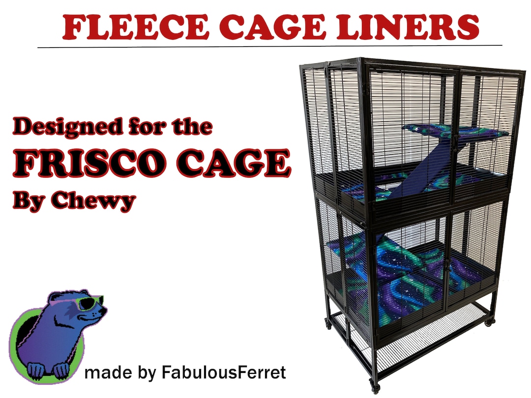 Fleece Cage Liners for Frisco Cage by for Ferrets, Chins, and