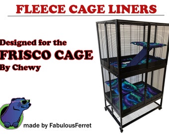 Fleece Cage Liners for Frisco Cage by Chewy.com for Ferrets, Chins, and other little Critters