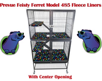 Prevue Feisty Ferret Absorbent Fleece Liners For Model 485 Center Opening
