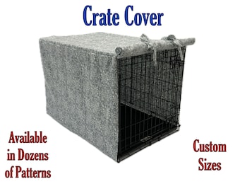 Custom Pet Crate Cover, You Choose Size and Fabric Pattern