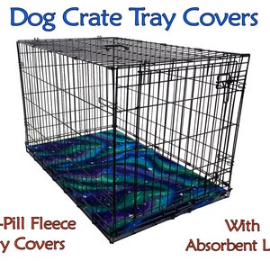 Absorbent Dog Crate Tray Cover, Liner for Midwest iCrate, Frisco and All Custom Sizes