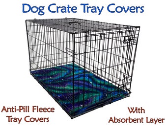 Absorbent Dog Crate Tray Cover, Liner for Midwest iCrate, Frisco and All Custom Sizes